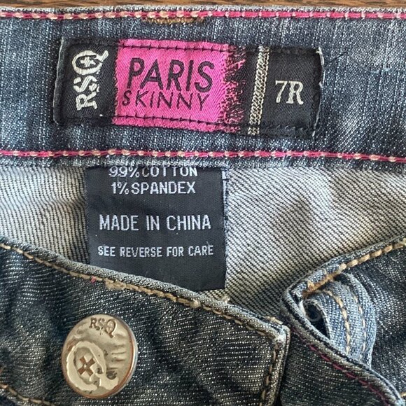 RSQ Paris Skinny Jeans Junior Sz 7R #113i - Picture 8 of 9